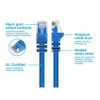 Monoprice Patch Cord,Cat 6,Booted,Blue,20 ft. 5009