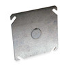 Box Cover, Square Box Type, 2 Gang, Galvanized Zinc, KO Centered Cover Type