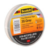 Vinyl Electrical Tape, 35, Scotch, 3-4 in W x 66 ft L , 7 mil thick, Gray  35-GRAY-3/4