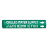 Brady Pipe Marker,Chilled Water Supply,Green, 4024-C 4024-C