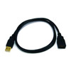 Monoprice USB 2.0 Extension Cable,3 ft.L,Black 5432