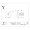 M6-1.00 x 12 mm Phillips Fillister Machine Screw, Zinc Plated Steel, 100 PK  M24660.060.0012