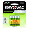 Rayovac Precharged Recharg. Battery,AAA,NiMh,PK4 LD7244