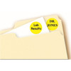 Laser-Inkjet Label, 3-4 in Label W, 3-4 in Label H, 24 Labels per Sheet Yellow  727825462
