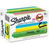 Sharpie Smear Guard Highlighter, Chisel Tip Fluorescent Green PK12 25026B