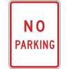 No Parking Parking Sign, 12 in W, 18 in H, English, Aluminum, White  R8-3-12HA