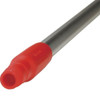 Vikan 59" Color Coded Handle, 1 1-4 in Dia, Red, Aluminum 29374