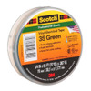 Vinyl Electrical Tape, 35, Scotch, 3-4 in W x 66 ft L, 7 mil thick, Green  10851