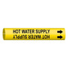 Brady Pipe Marker,Hot Water Supply,Y,4 to6 In 4082-D
