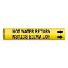 Brady Pipe Mrkr,Hot Water Return,1-1/2 to2-3/8, 4081-B 4081-B