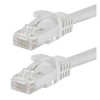 Monoprice Patch Cord,Cat 6,Flexboot,White,14 ft. 9825