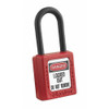 Lockout Padlock, Keyed Different, Thermoplastic, Yellow, 1 1-2 in Shackle Height  406YLW