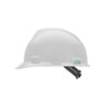 Msa Safety V-Gard Slotted Cap, Staz-On Suspension, Type I, Class E, White 463942