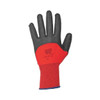 Coated Gloves, PVC, Sandy, 3/4 Dip, 4 Abrasion Level, Red, S 1 PR