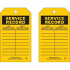 Tag, Safety, Polyester, 7 in H x 4 in W, Black on Yellow, Rectangle, 10 PK  86625
