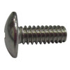 #10-32 x 1/2 in Phillips Truss Machine Screw, Plain 18-8 Stainless Steel, 100 PK