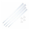 Mirror Installation Kit, 48 in L, 1 1/2 in W, 1/8 in H, White Acrylic