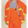 Rainsuit with Detachable Hood, PVC, 0.35 mil Thick, Detachable, Orange, L  2013RL