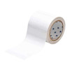 Floor Marking Tape, Polyester, No Legend, White, 4 in W., 8 mil Thickness