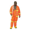 Rainsuit with Detachable Hood, PVC, 0.35 mil Thick, Detachable, Orange, 4XL