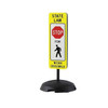 Tapco Traffic Sign, 12 in W, 36 in H, Aluminum, White, Yellow 373-05103B