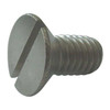 3/8"-16 x 4 in Slotted Flat Machine Screw, Plain 18-8 Stainless Steel, 10 PK
