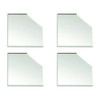 Mirredge Corner Plates, 3 in L, 3 in W, 1/8 in H, Mirror 32504