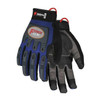 Mcr Safety Coated Gloves, M, Blue/Blk/Gray, Unlined, PR B100M