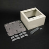 Legrand Device Box, 2400 Series, 2.75 in H, 4-3-4 in L, Ivory V2444-2