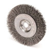 Weiler Crimped Wire Wheel Wire Brush, Threaded Arbor 96008