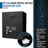 Depository Safe with Digital Keypad with Key Backup 51 lb, 2.3 cu ft, Steel  AX11930
