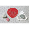 Hospeco Urinal Screen, Non-Para, Heart, Cherry Fragrance, Red, PK12 03901