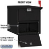 Mailbox, Black, Powder Coated, 1 Doors, Pedestal, Aluminum  4325BLK
