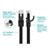 Monoprice Patch Cord,Cat 6,Flexboot,Black,100 ft. 9828