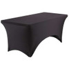 Iceberg Igear Stretch Fabric Table Cover, 24 in W x 48 in L, Black 16511