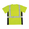 Unisex Short Sleeve Hi-Vis Black Sided T-Shirt, Polyester, Green, M