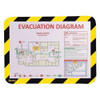 Tarifold Sign Holder, Yellow-Black, Magnetic, PK2 P194944