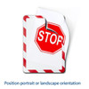 Tarifold Sign Holder, Red-White, Magnetic, PK2 P194943