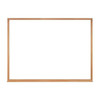 Dry Erase Board, Plastic, 24 in, 36 in, Aluminum Frame, White, Gloss