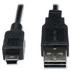 Tripp Lite 2.0 USB Cable, 6ft, USB to Mini, Black UR030-006