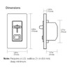 Lutron Lighting Dimmer, Rocker/Slide, Almond SCL-153P-AL