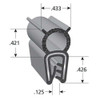Trim-Lok Black Vinyl Seal 100 ft L, 7-16 in W, 7-8 in H DDA2513-100
