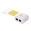 Monoprice Surface Mount Box,Cat6,2P,White 7093