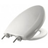 Bemis Toilet Seat With Cover, Plastic, Elongated, White 7900TDGSL