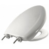 Bemis Toilet Seat With Cover, Plastic, Elongated, White 7900TDGSL