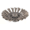 Weiler Knot Wire Bevel Wire Brush, Threaded Arbor 94031