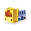 Hubbell Premise Wiring Modular Jack,0.875 in H,Yellow HXJ6Y