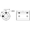 Ruland Rigid Shaft Coupling,Set Screw,1-3-4" L SCC-8-8-F