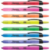 Retractable Highlighter Set, Micro Chisel Tip Fluorescent Colors PK8  28101