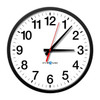 Pyramid 13-1/2" Analog Analog Wall Clock, Black 5200